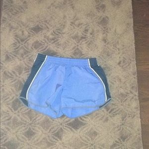 Blue workout shorts